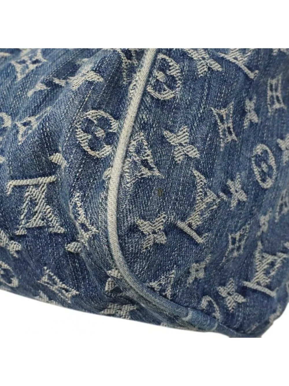 ★SOLD★ Louis Vuitton Handbag Monogram Denim Neo Speedy Blue - Picture 7 of 10